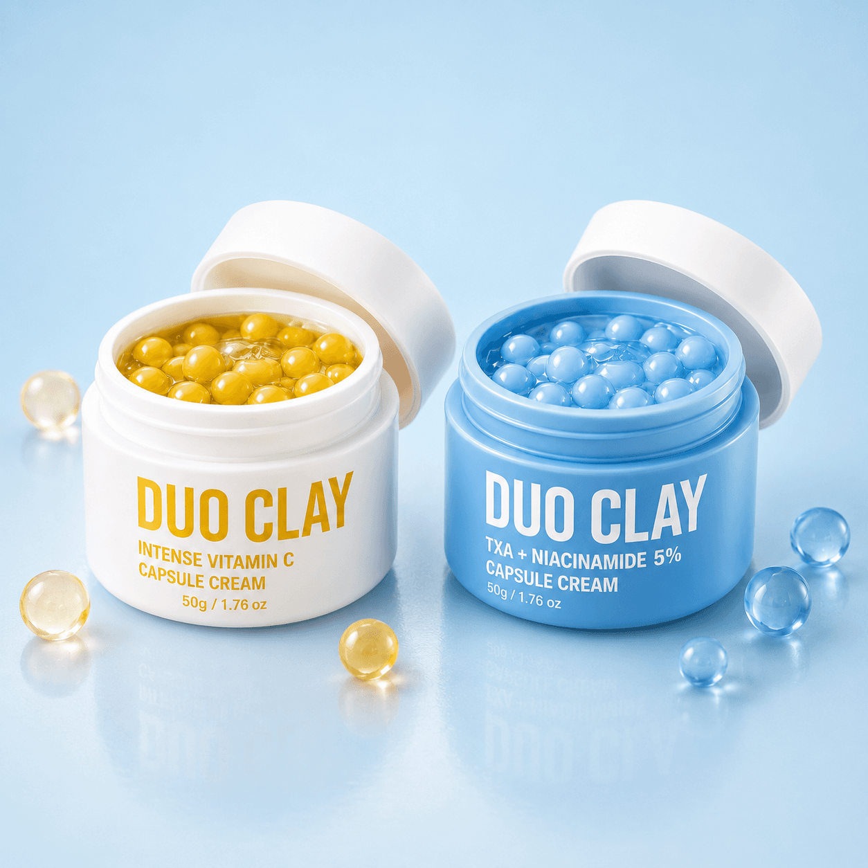 DUO CLAY Vitamin C and TXA Niacinamide combo